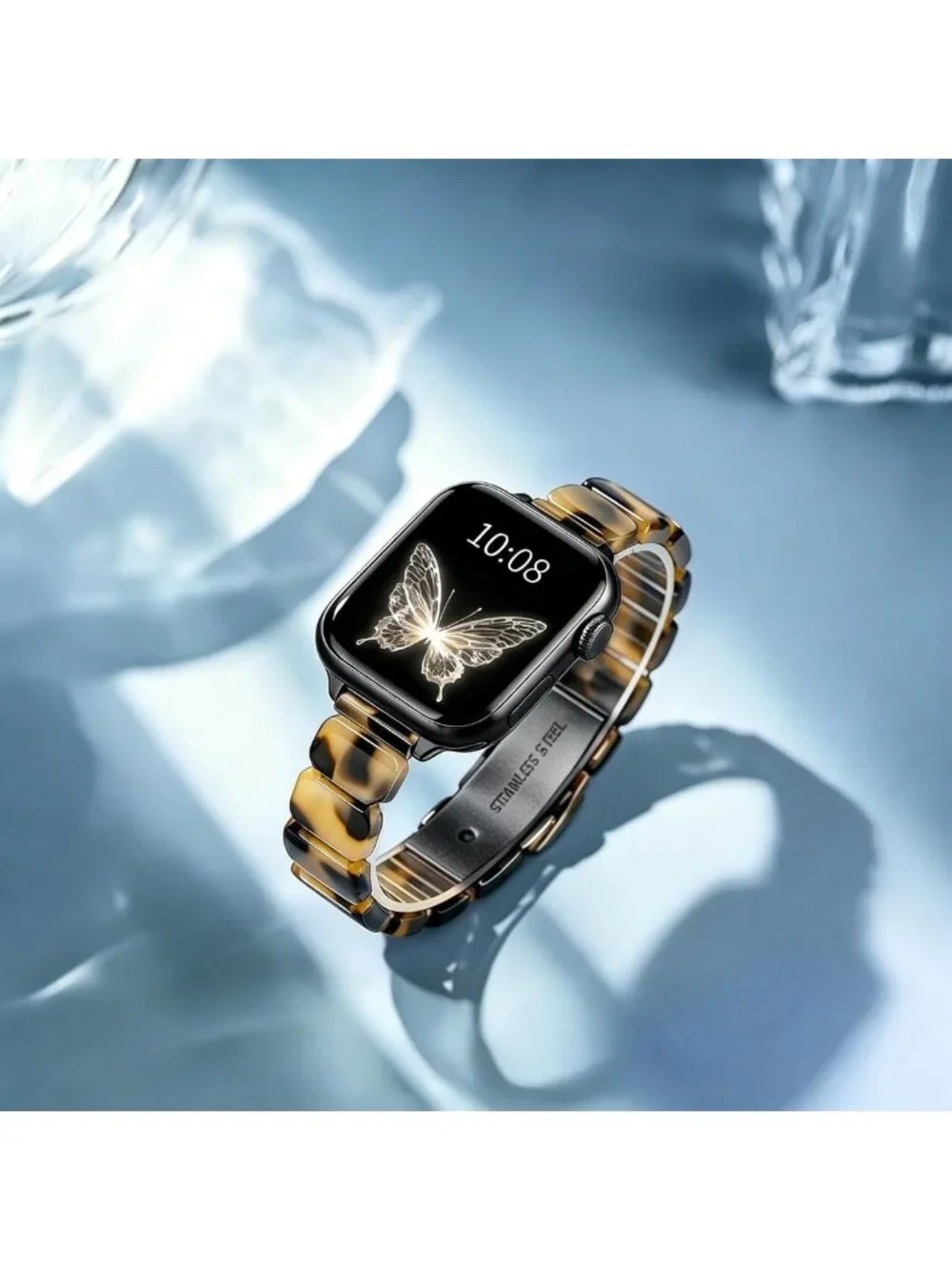 Slim Resin Band for Apple Watch - Lightweight Thin Bracelet Strap for Women
